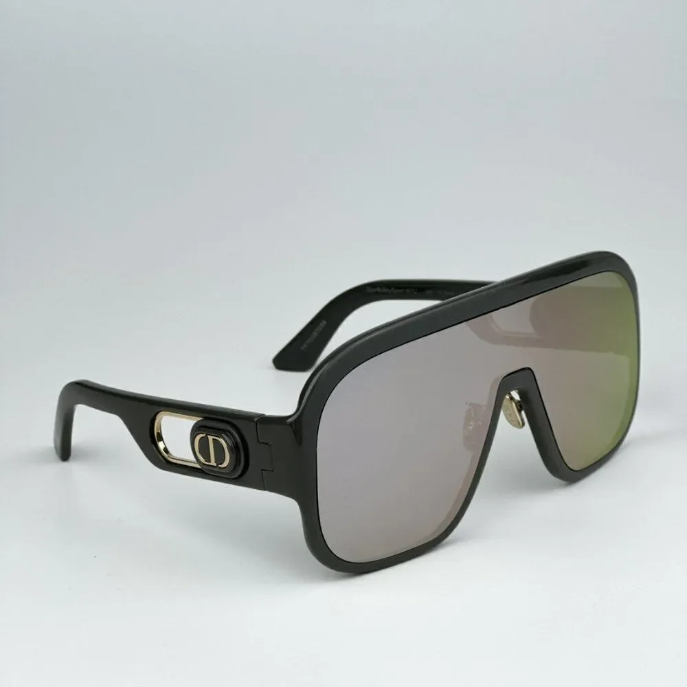 NEW Dior DIORBOBBYSPORT M1U 45A7 Grey Silver Mirror Unisex Mask Sunglasses